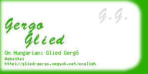 gergo glied business card